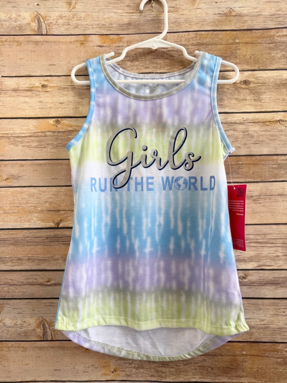 Hind Tank Top Girls Size Small 7/8 Tie Dye Girls Run The World Graphic NWT